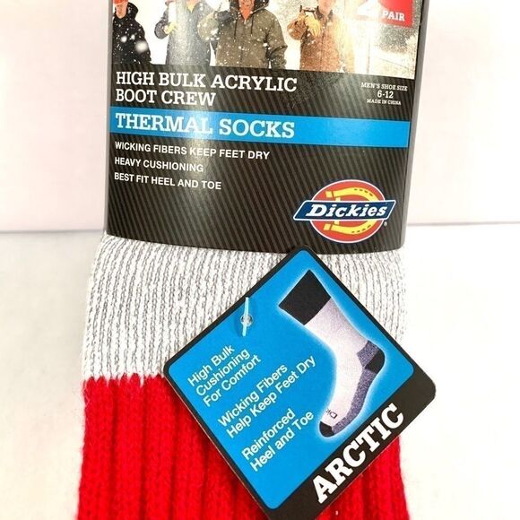 DICKIES HIGH BULK ACRYLIC BOOT CREW SOCKS NWT - Picture 2 of 4